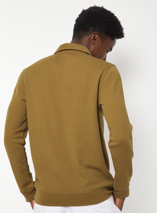Men Textured Polo T-shirt