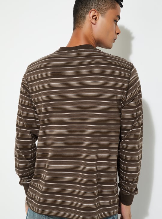 URB_N Men Striped Oversized T-shirt