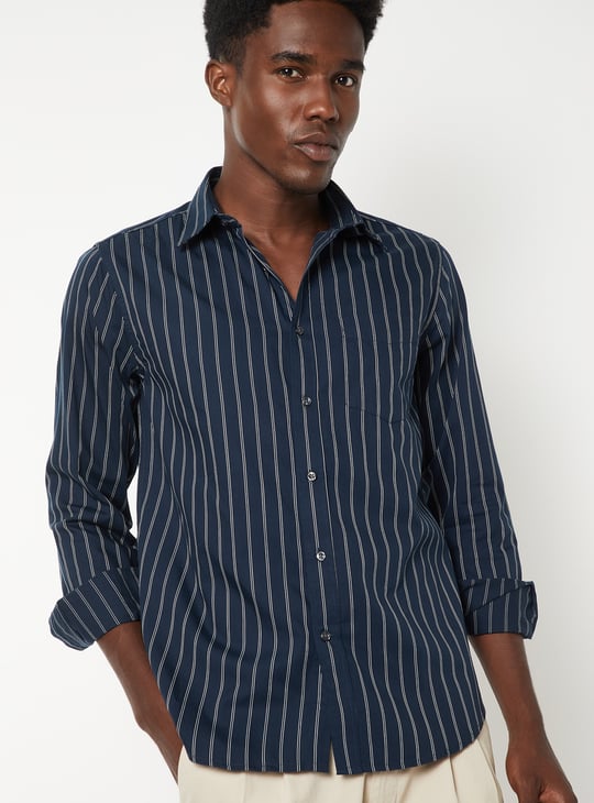 Men Striped Slim Fit Shirt