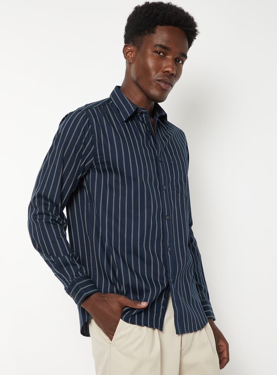 Men Striped Slim Fit Shirt