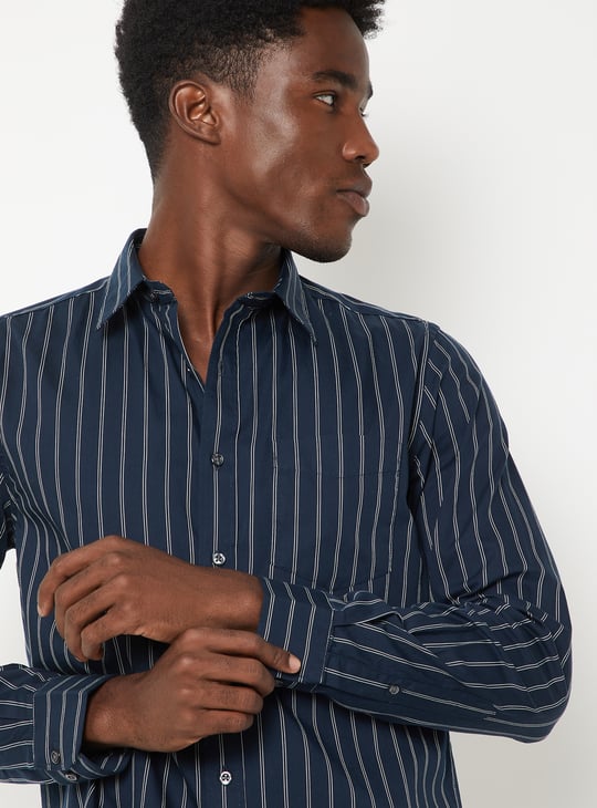 Men Striped Slim Fit Shirt