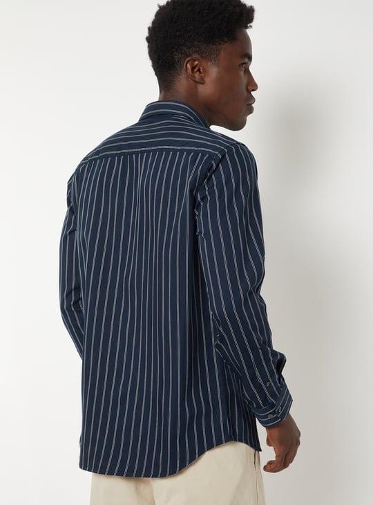 Men Striped Slim Fit Shirt