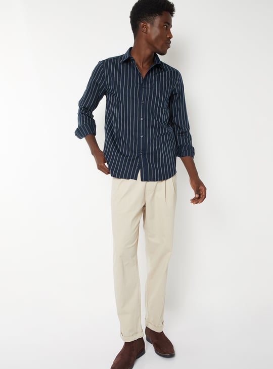 Men Striped Slim Fit Shirt