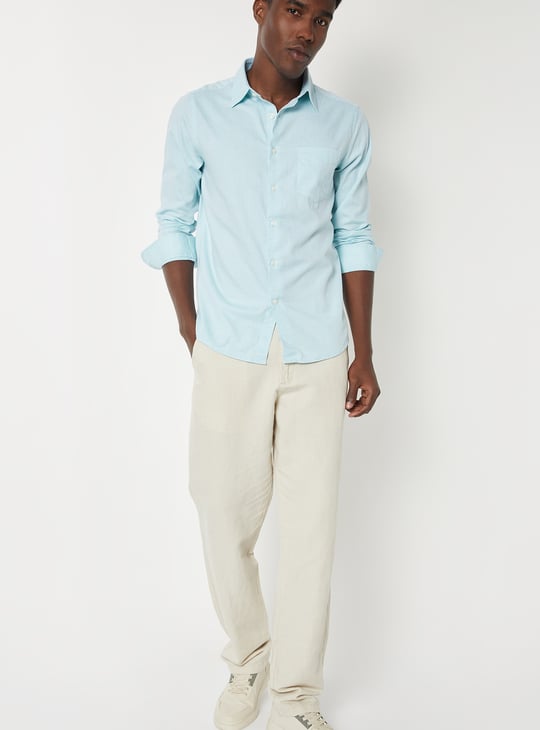 Men Textured Regular Fit Shirt