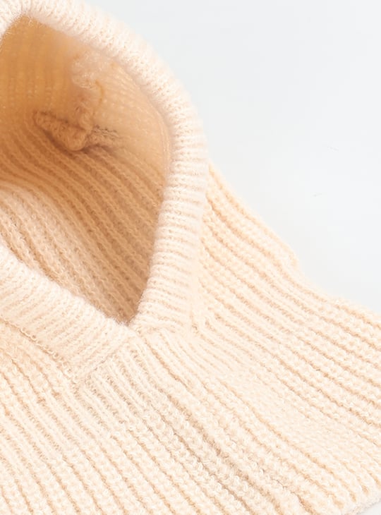 Kids Knit Monkey Cap with Applique