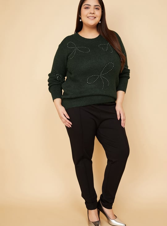 Women Embellished Sweater