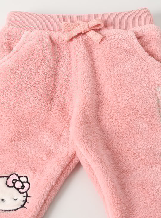 Girls Hello Kitty Fuzzy Joggers Set