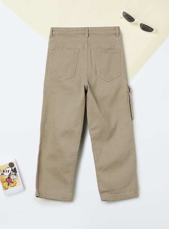 Boys Solid Cargo Trousers
