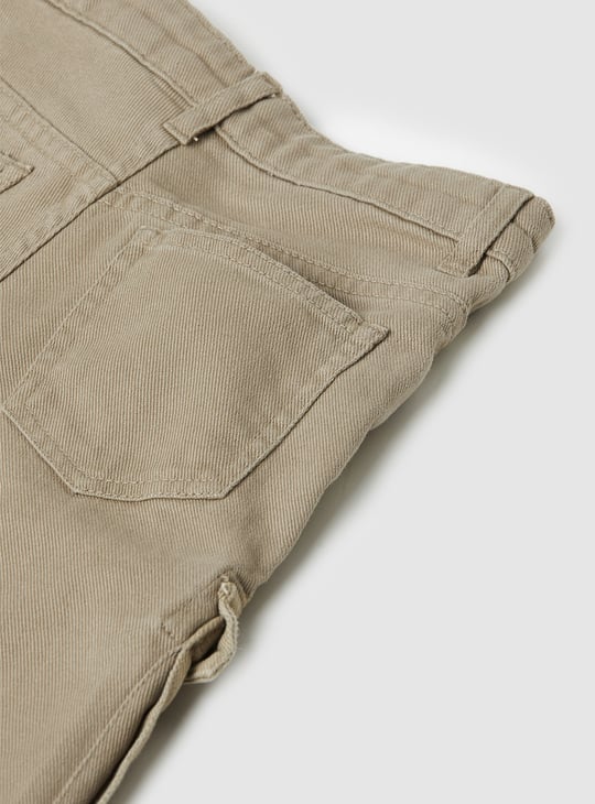 Boys Solid Cargo Trousers