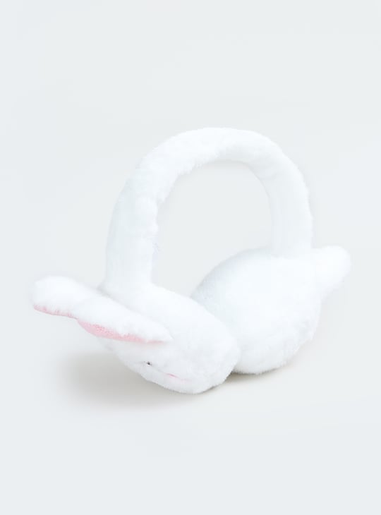 Girls Bunny Applique Earmuffs