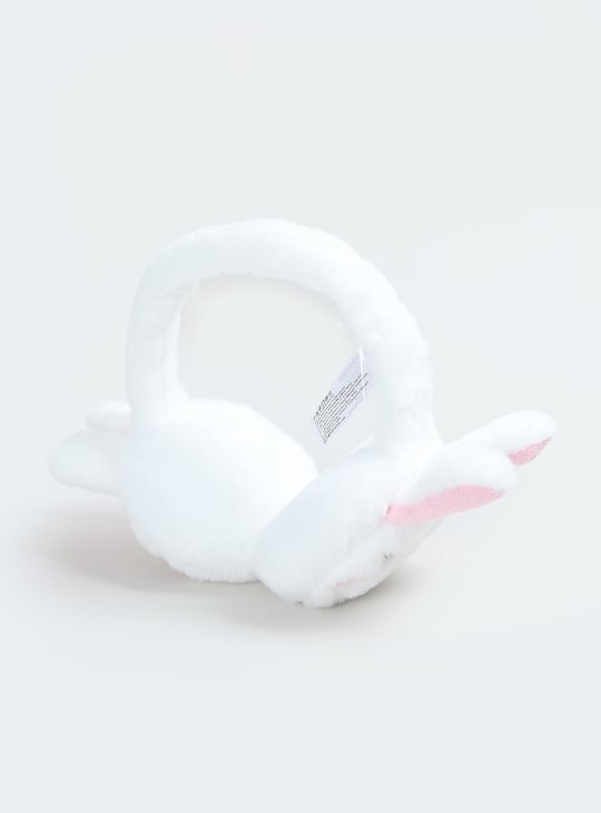 Girls Bunny Applique Earmuffs