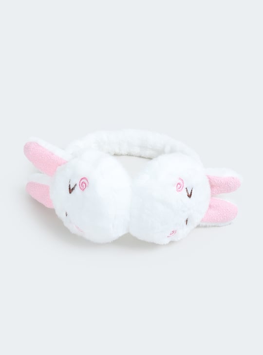 Girls Bunny Applique Earmuffs