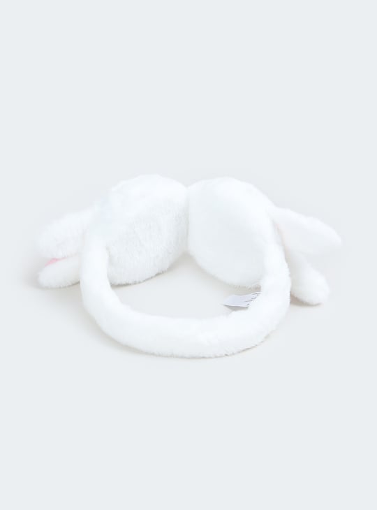 Girls Bunny Applique Earmuffs