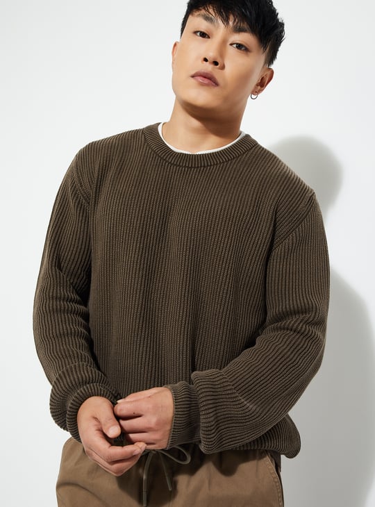 URB_N Men Ribbed Sweater