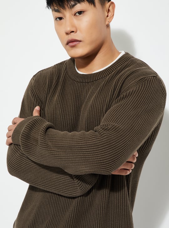 URB_N Men Ribbed Sweater