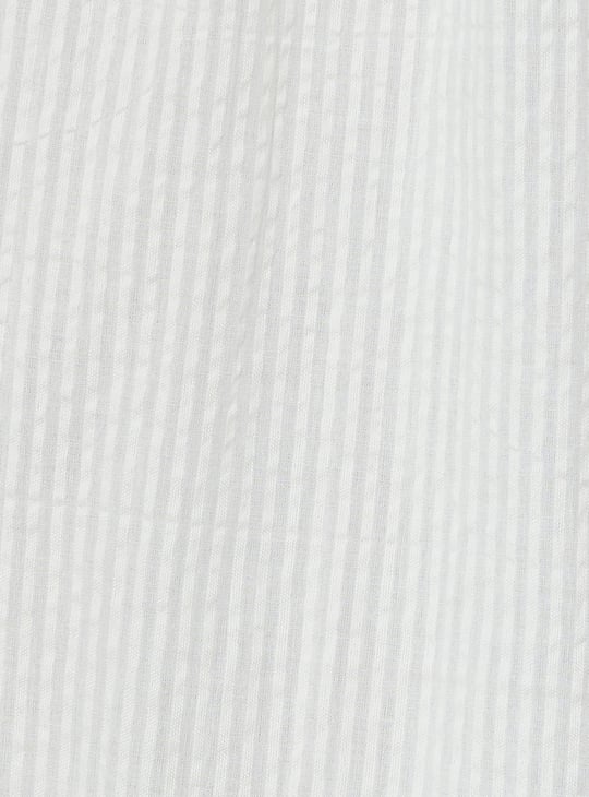 Women Seersucker Straight Kurta Set