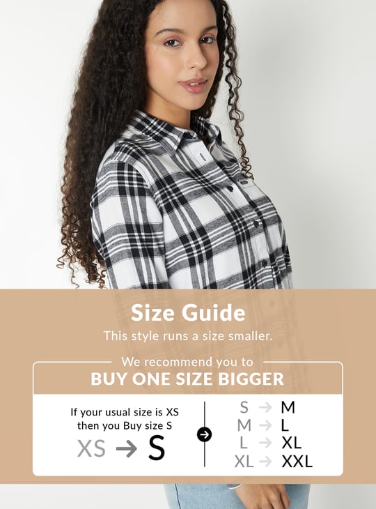 Women Checked Oversized Shirt