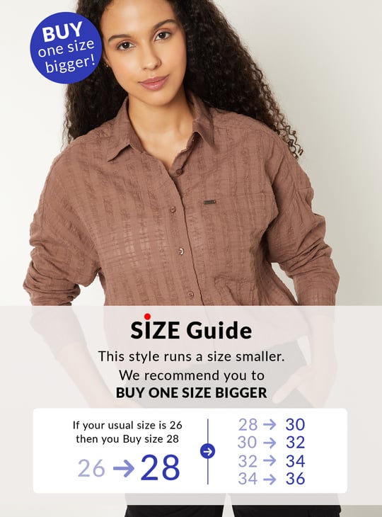 Women Textured Oversized Shirt