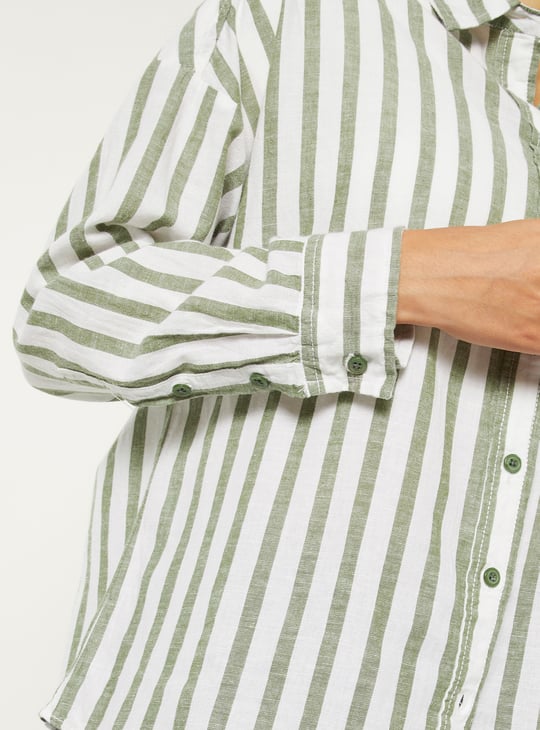 Women Striped Oversized Shirt