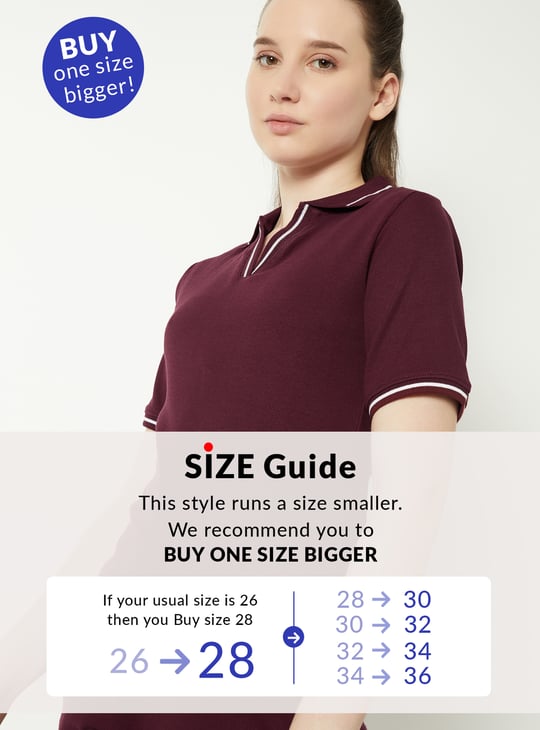 Women Ribbed Slim Fit Johnny Collar T-shirt