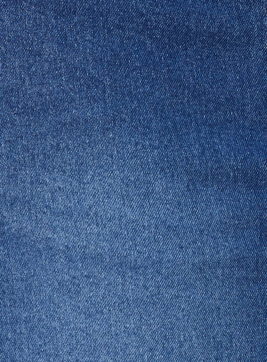 Women Washed Denim High Rise Skirt