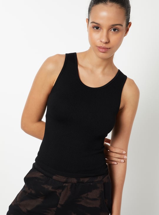 Women Ribbed Sports Tank Top