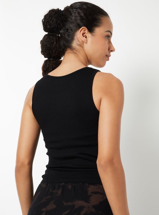 Women Ribbed Sports Tank Top