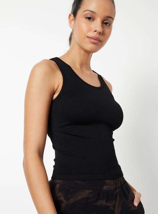 Women Ribbed Sports Tank Top