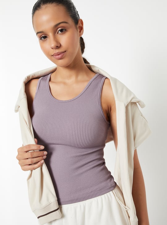 Women Ribbed Sports Tank Top