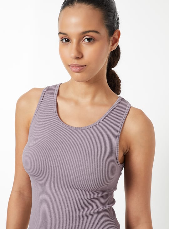 Women Ribbed Sports Tank Top