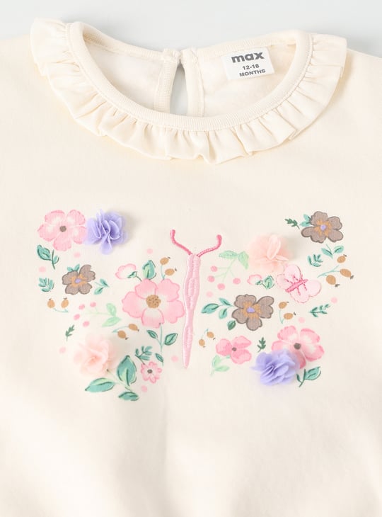 Girls Embroidered Leggings Set