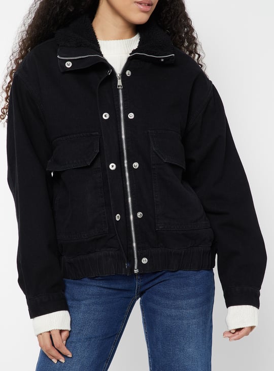 Women Boxy Fit Denim Jacket