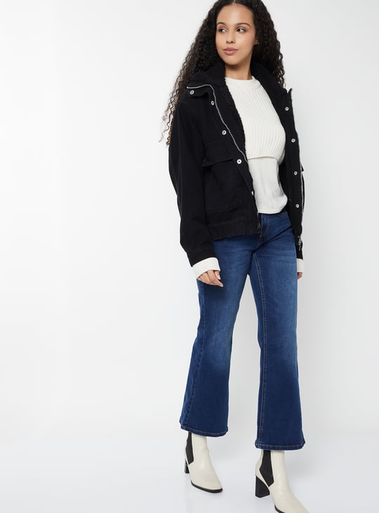 Women Boxy Fit Denim Jacket