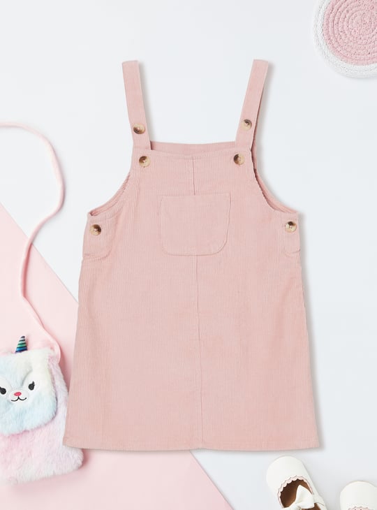 Girls Corduroy Pinafore Dress with T-shirt
