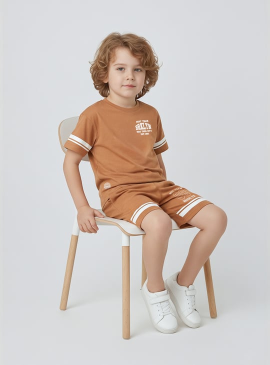 Boys Printed Shorts Set