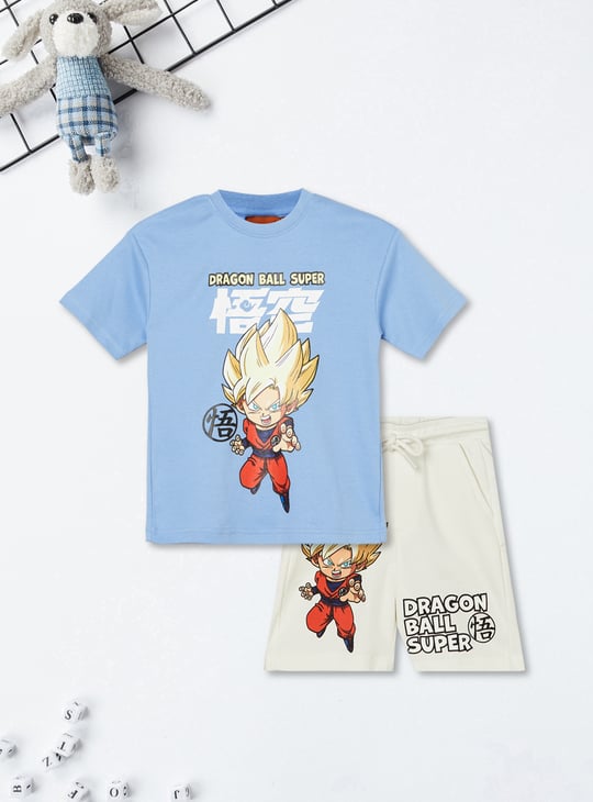 Boys Dragon Ball-Z Printed Joggers Set