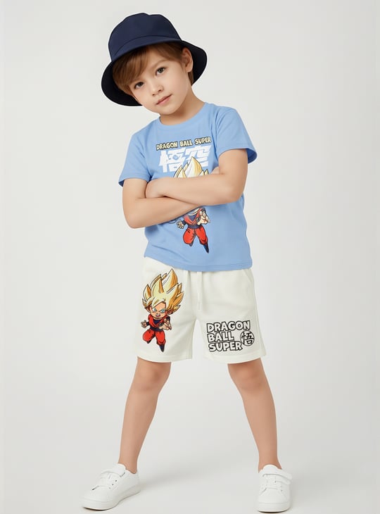 Boys Dragon Ball-Z Printed Joggers Set