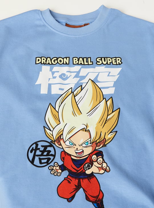 Boys Dragon Ball-Z Printed Joggers Set