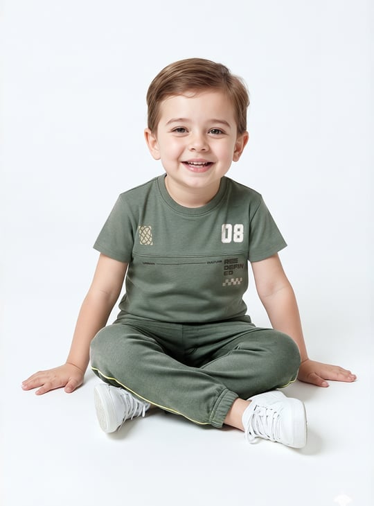 Boys Printed Joggers Set