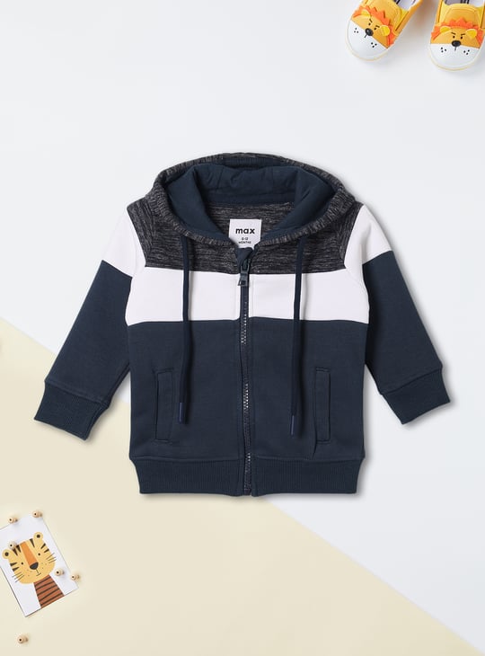 Boys Colourblock Hooded Sweatshirt