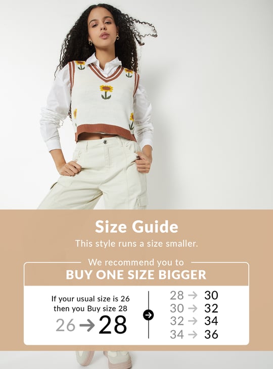 Women Solid Wide Leg High-Rise Cargo Jeans