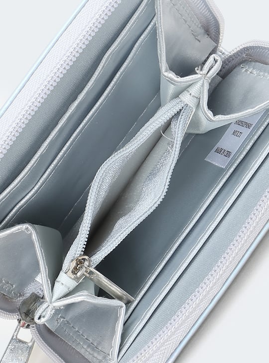 Women Holographic Zip Around Wallet