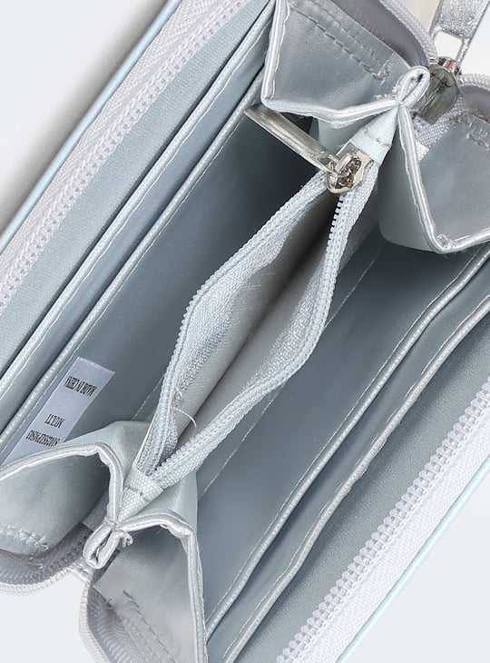 Women Holographic Zip Around Wallet