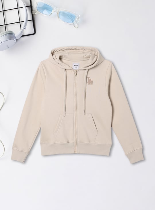 Boys Solid Hooded Sweatshirt