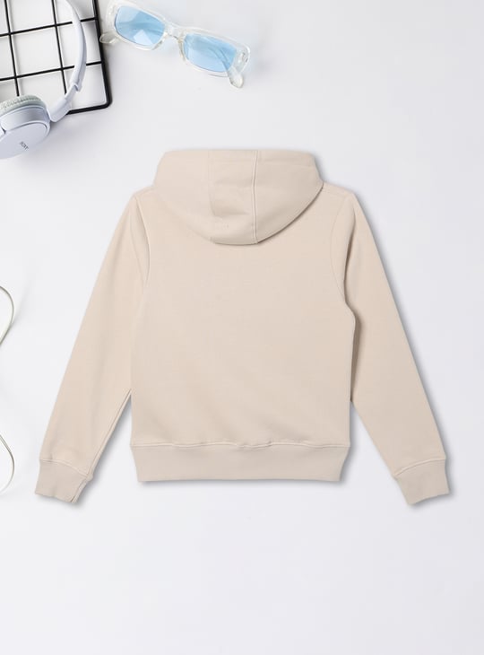 Boys Solid Hooded Sweatshirt