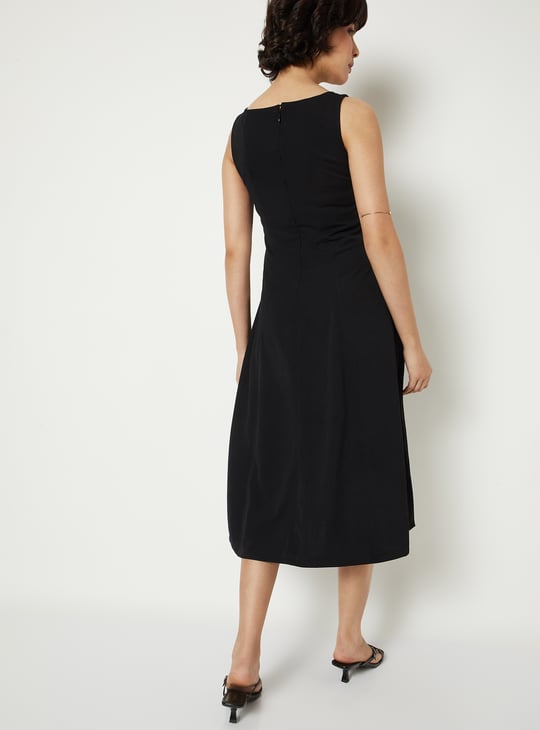 Women Solid Midi Dress
