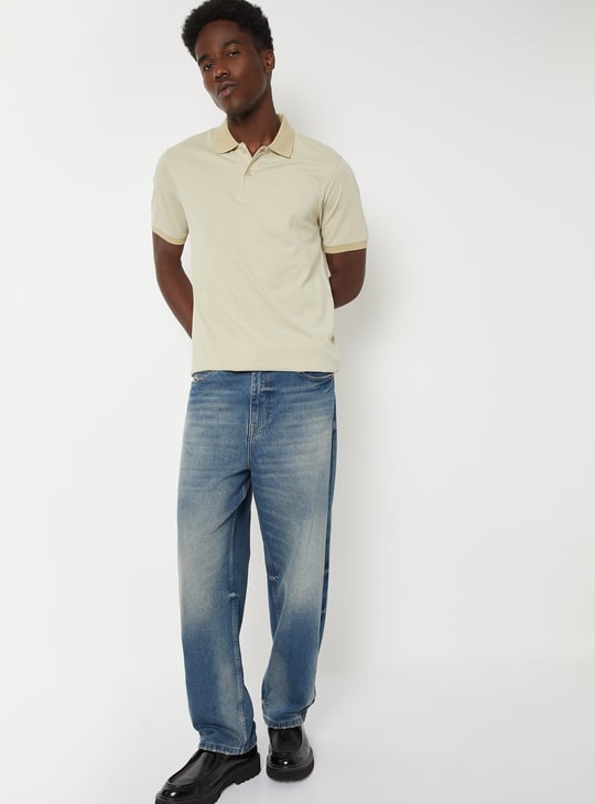 Men Striped Polo T-shirt