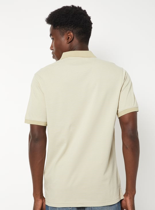 Men Striped Polo T-shirt