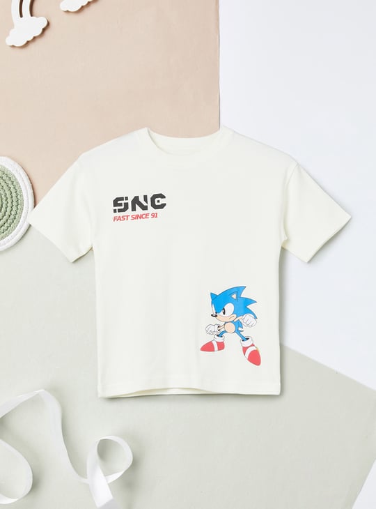 Boys Sonic Print T-shirt