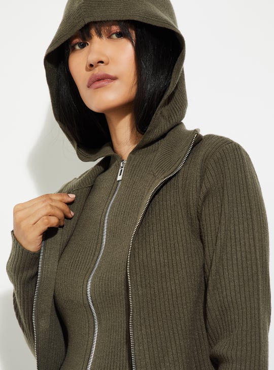 ALAYA F x URB_N Women Layered Hooded Jacket